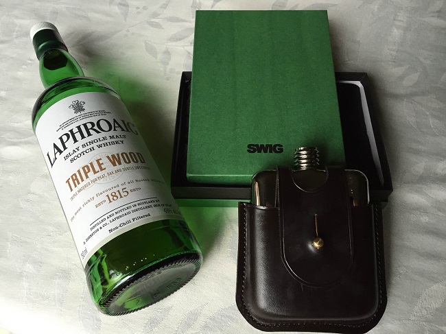 SWIG Leather Flask